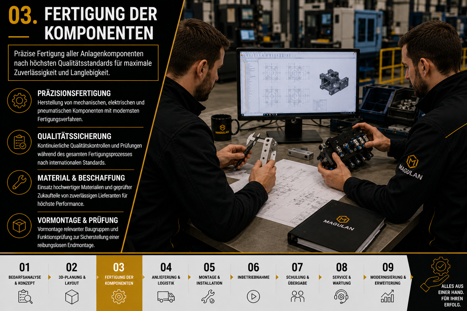 Fertigung der Komponenten